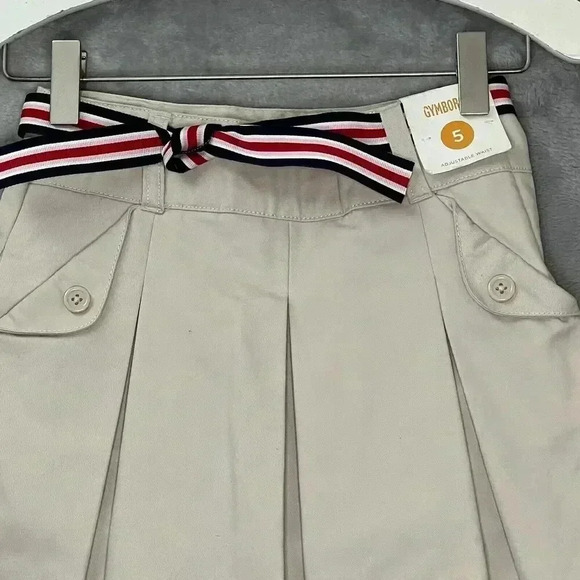 Gymboree Girl Uniform School Tan Sand Pleated Skirt Short size 5 NWT - Picture 2 of 13
